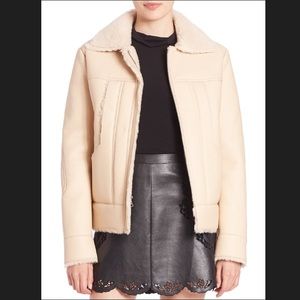NEW WITH TAGS- BCBG Shearling Leather Jacket